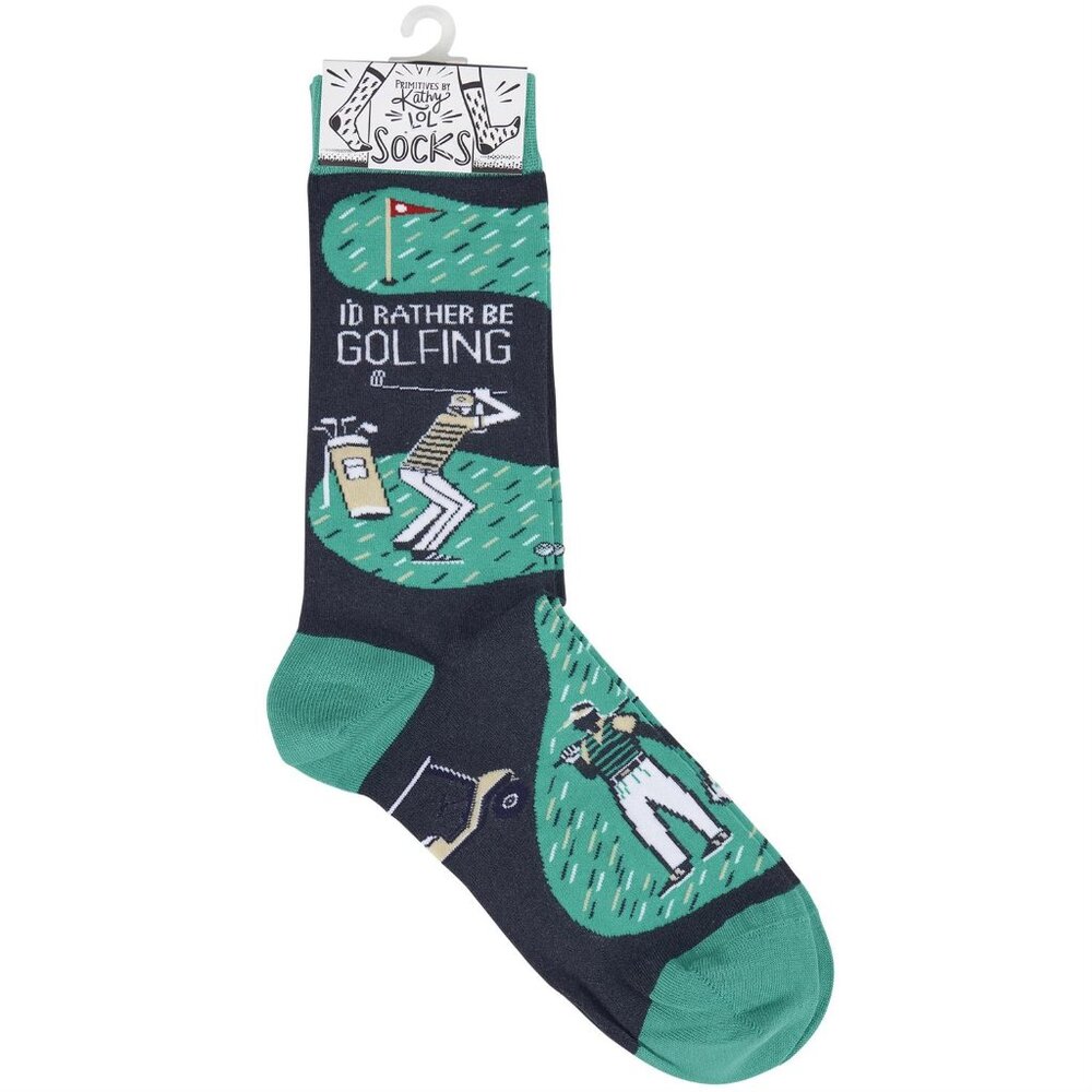 Primitives by Kathy "I'd Rather Be Golfing" LOL Socks